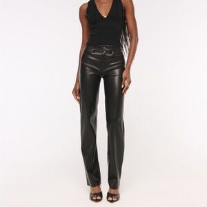 Abercrombie Black Faux Leather Pants